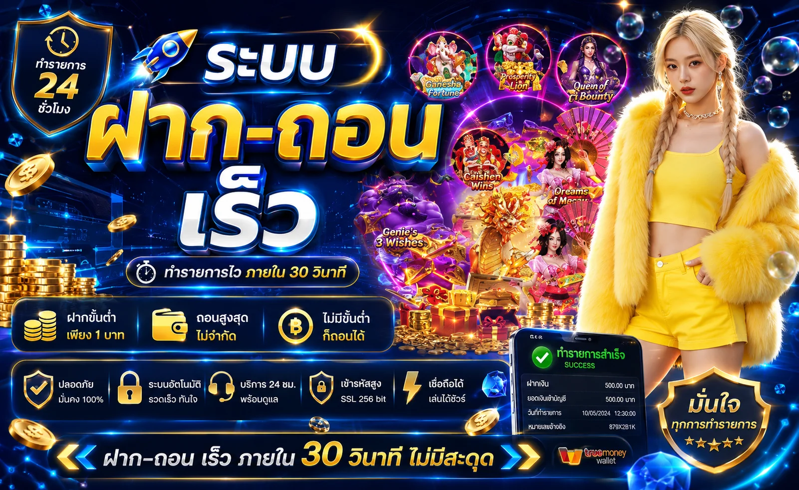 เกมสล็อตแตกง่าย RTP สูงบน EASYSLOT